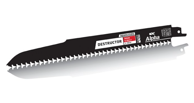 ALPHA DESTRUCTOR DEMOLITION WOOD & NAILS RECIP BLADE 5TPI 230MM 2 PK